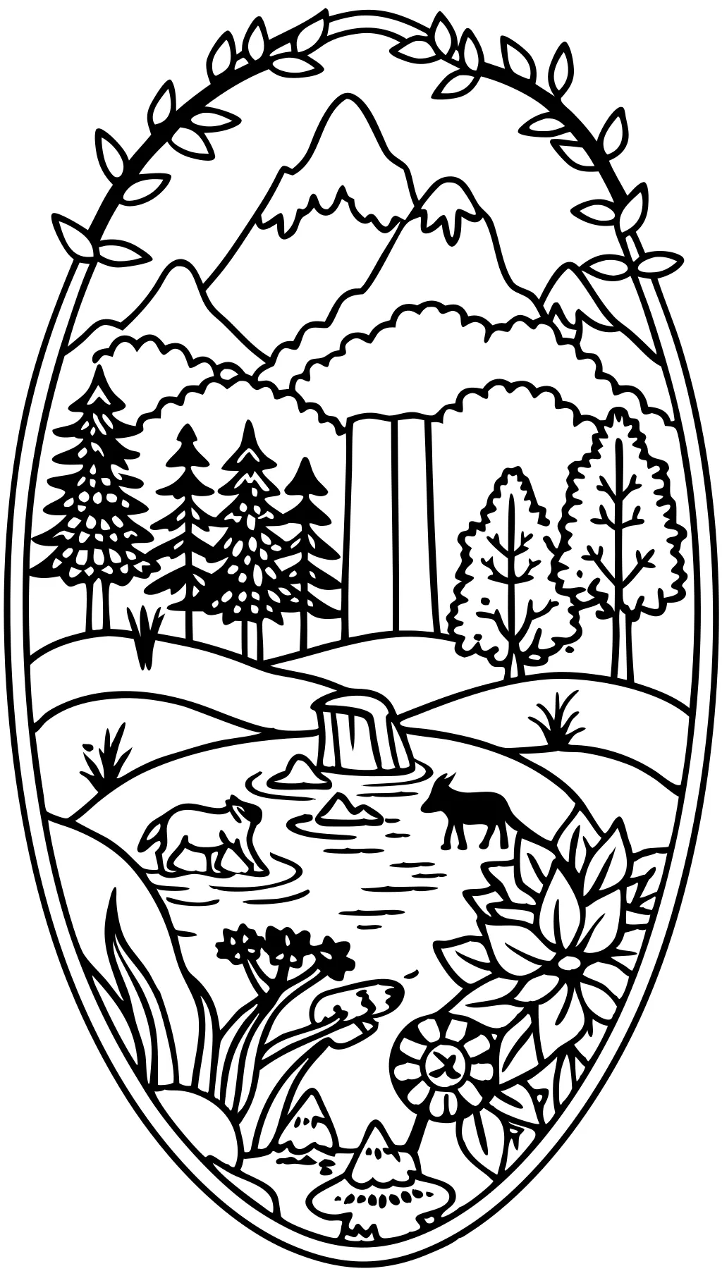 free nature coloring pages